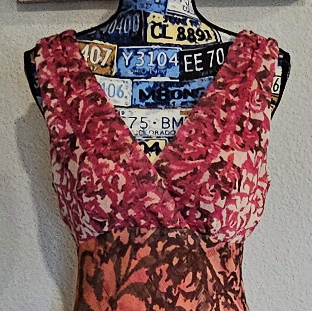 LN Rabbit Rabbit Rabbit Designs Multi Pink Sleeveless Dress. Size 8. - Picture 2 of 10